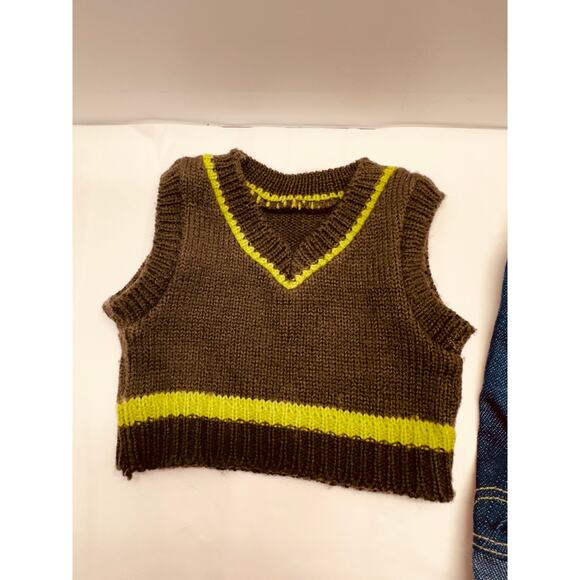 American Girl Bitty Baby Doll Gray Sweater and Jean Outfit 2 Piece Set - Picture 3 of 7